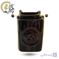 اسانس سوز سرامیکی سطل‌دار مشکی کد 5562