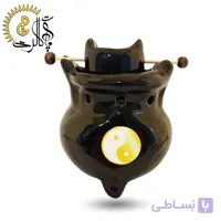 اسانس سوز سرامیکی سطل دار مشکی کد 5542