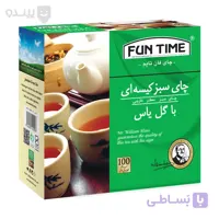 چای سبز کیسه ای فان تایم 100 عددی با طعم گل یاس