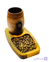 ست چوبی قهوه خوری بزرگ