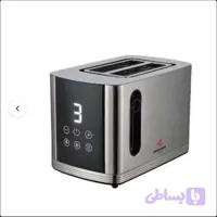 توستر نان مباشی مدل ME-TST104 با بدنه استیل و دکمه لمسی