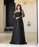پیراهن ماکسی زنانه جنس ساتن آمریکایی 411