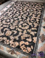 فرش 12 متری حراجی ویژه 700 شانه 2550 تراکم فرش سنگین طوسی نقره ای فرش ضخیم