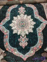 فرش طرح دلاریس سرمه ای 9 متری 700شانه 2550 تراکم ضخیم سنگین