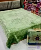 پتو 1 نفره طرح گلبافت روشا و گل برجسته