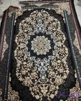 فرش طرح تندیس سرمه ای 700شانه 12متری (کد XSVFQ)