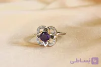 انگشتر نقره آمیتیست زنانه (مدل فلورانس) – لوکس، کمیاب و جذاب برای استایل‌ روزمره و مجالس