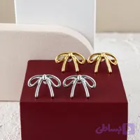 گوشواره میخی زنانه طرح پاپیون مینیمال