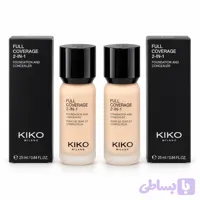 کرم پودر و کانسیلر دوکاره کیکو میلانو KIKO Milano مدل Full Coverage 2-in-1 حجم 25 میلی لیتر