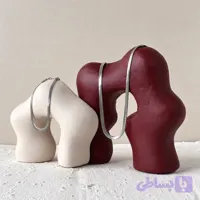گردنبند و دستبند زنجیر ماری تخت نقره‌ای