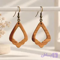 گوشواره چوبی دست ساز طرح اشک سنتی (کد 4BCK5)