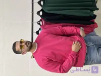 سویشرت مردانه مدل دورس بیسیک پنبه یقه گرد رنگ صورتی