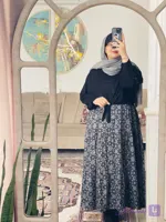 ست دو تیکه شومیز و سارافون پتینه ی هندی وارداتی زنانه دو سایز