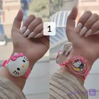 ساعت مچی دخترانه طرح کیتیkitty صفحه چرخشی سه بعدی