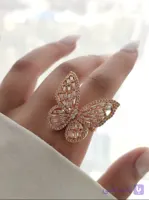 انگشتر زنانه مارک ysx مدل پروانه سواروسکی