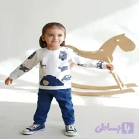 بلوز آستین بلند و شلوار ماشین (کد NY6U2)