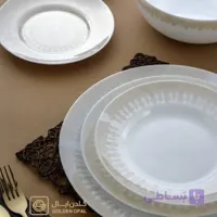 سرویس۲۶ پارچه آیسان عسلی گلدن اوپال
