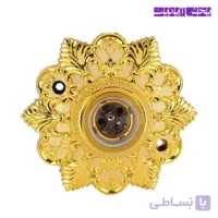 سرپیچ دوکاره گل رنگی طلایی