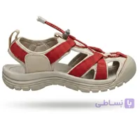 صندل طبیعت‌گردی و پیاده‌روی دخترانه/بچگانه کین (Keen) مدل Whisper رنگ زرشکی و کرم