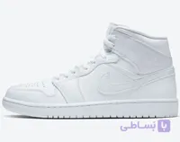 کفش نایک مدل Air Jordan 1 Mid Triple White سفید ‌