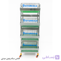 قفس بلدرچین تخمگذار 4 طبقه مینی