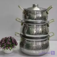 سرویس قابلمه روحی چکشی 3 عددی دسته دار