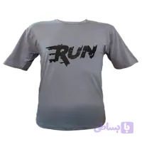 تیشرت مردانه طوسی RUN مدل1153