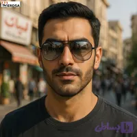 عینک اسپرت مردانه ری‌بن مشکی لنز جیوه‌ای روشن 1414