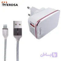 شارژر دیواری الدینیو مدل A1204Q به همراه کابل تبدیل microUSB