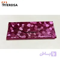 کاور عینک حرفه ایی سبک با قابلیت جمع شدن حالت اسکناس صورتی pink glassess cover
