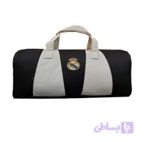 ساک ورزشی مشکی سفید Real madrid مدل 1227