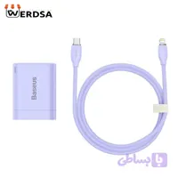 شارژر دیواری باسئوس مدل Quick Charger 20W به همراه کابل تبدیل لایتنینگ