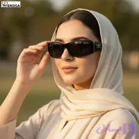عینک آفتابی اسپرت مشکی رپ با لنز دودی UV400 کد 1579