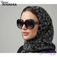 عینک آفتابی زنانه مشکی مدل اسپرت براق با لنز گرادینت UV400
