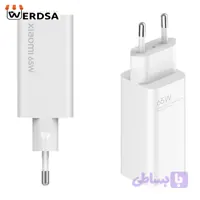 شارژر دیواری شیائومی مدل AD652GEU-1A1C به همراه کابل تبدیل USB -C