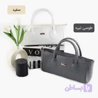 کیف زنانه دستی جدید شیک رنگ طوسی تیره