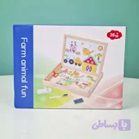 تخته سیاه و وایت برد دو طرفه مگنتی طرح حیوانات مزرعه کد