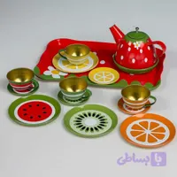 اسباب بازی ست چای خوری فلزی طرح میوه کد 2020A