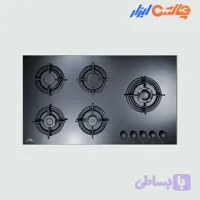 اجاق گاز پنج‌شعله مشکی شیشه‌ای مس مدل G10