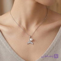 گردنبند لوکس مرواریدو دم وال