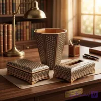 ست سه تیکه پذیرایی خاتم کاری جادستمال بلک پره وارو
