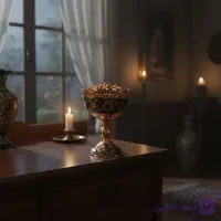 آجیل‌ خوری نقره مدل الماس‌تراش لب شبکه سایز ۴