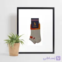 جوراب مردانه مچی پنبه ای پنجه گیری شده طرح پولو polo