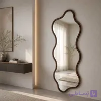 آینه قدی چوبی الف مدل موج