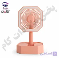فن شارژی اکستنشن مژه مدل رو میزی رینگ لایت دار تک سرعته