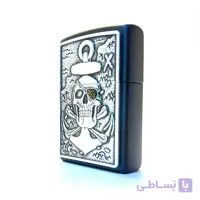 فندک زیپو اصل اسکلت و لنگر مدل48122 ZIPPO SKULL ANCHOR EMBLEM