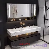 روشویی سرامیکی مدل پیزا دولگن مشکی 150سانتی متر
