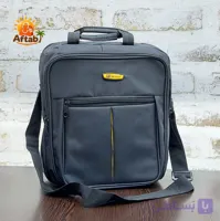 کیف دوشی برزنتی مردانه اسپورت نوار زرد طرح CAT سایز بزرگ