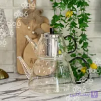 کتری قوری پیرکس دسته مشکی هرمی 180