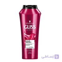 شامپو سر گلیس طرح جدید500میل برای موهای رنگ شده وتثبیت کننده ی رنگ موGliss